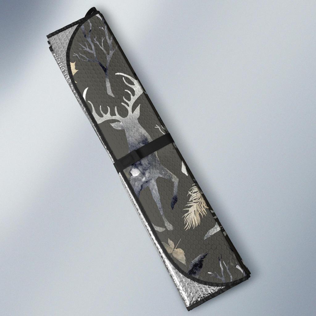 Reindeer Pattern Print Car Sun Shade-grizzshop
