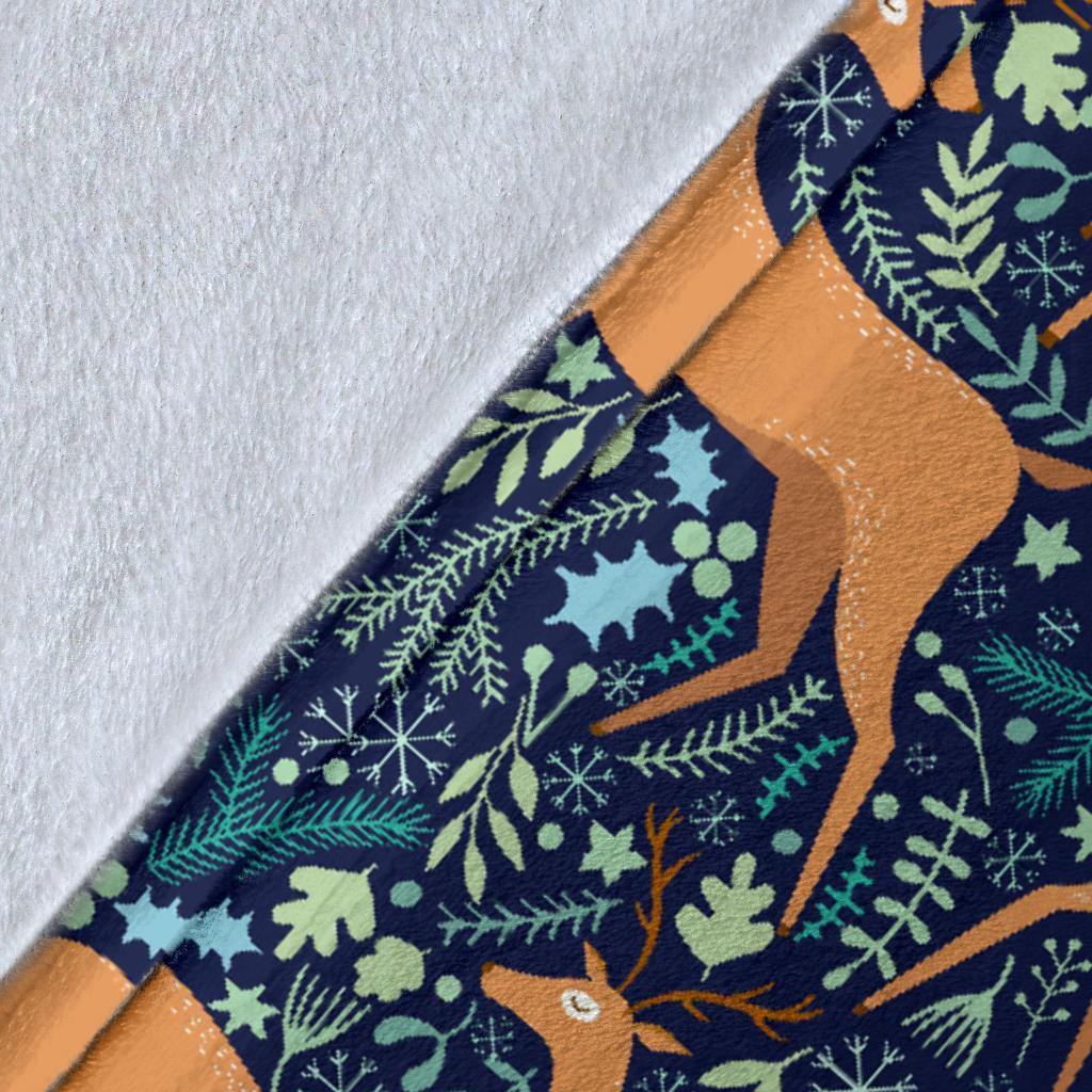 Reindeer Print Pattern Blanket-grizzshop