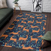 Reindeer Print Pattern Floor Mat-grizzshop