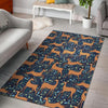 Reindeer Print Pattern Floor Mat-grizzshop