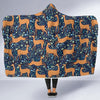 Reindeer Print Pattern Hooded Blanket-grizzshop