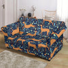 Reindeer Print Pattern Loveseat Cover-grizzshop