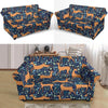 Reindeer Print Pattern Loveseat Cover-grizzshop