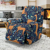 Reindeer Print Pattern Recliner Cover-grizzshop