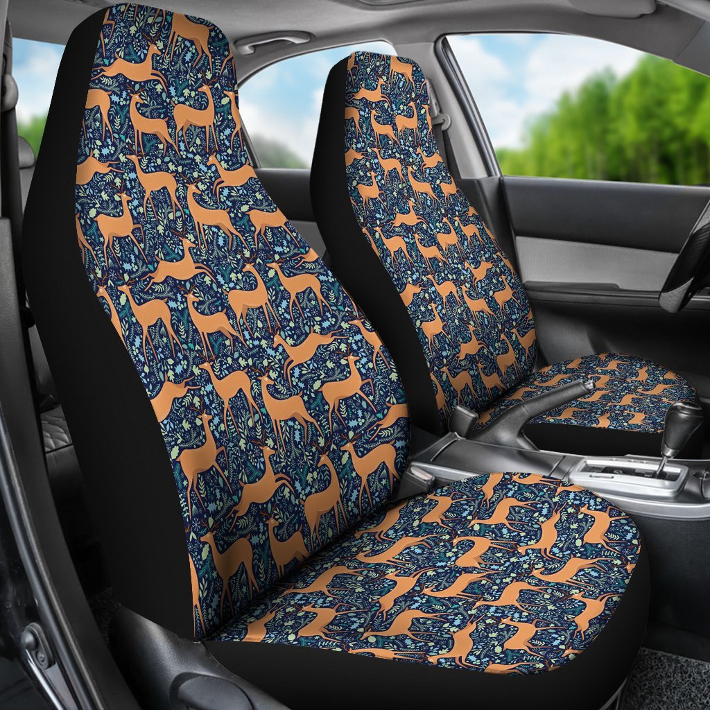 Reindeer Print Pattern Universal Fit Car Seat Cover-grizzshop