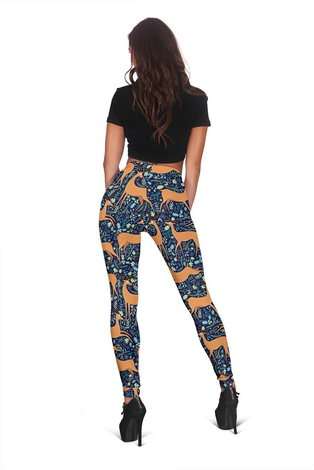 Reindeer Print Pattern Women Leggings-grizzshop