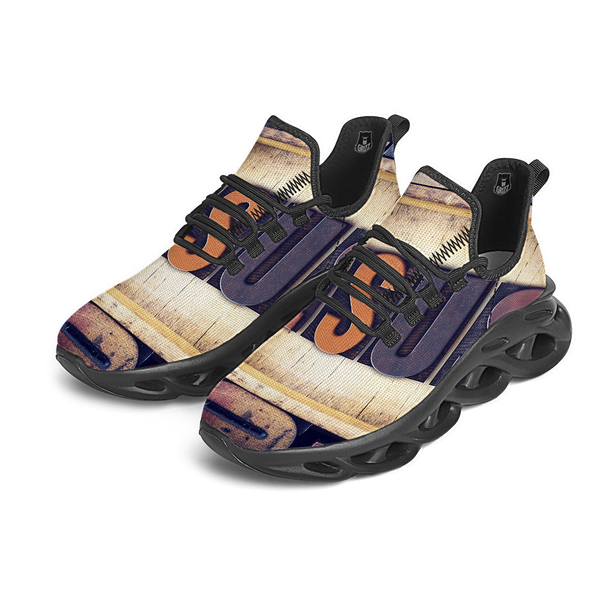 Religious Jesus Words Print Black Running Shoes-grizzshop