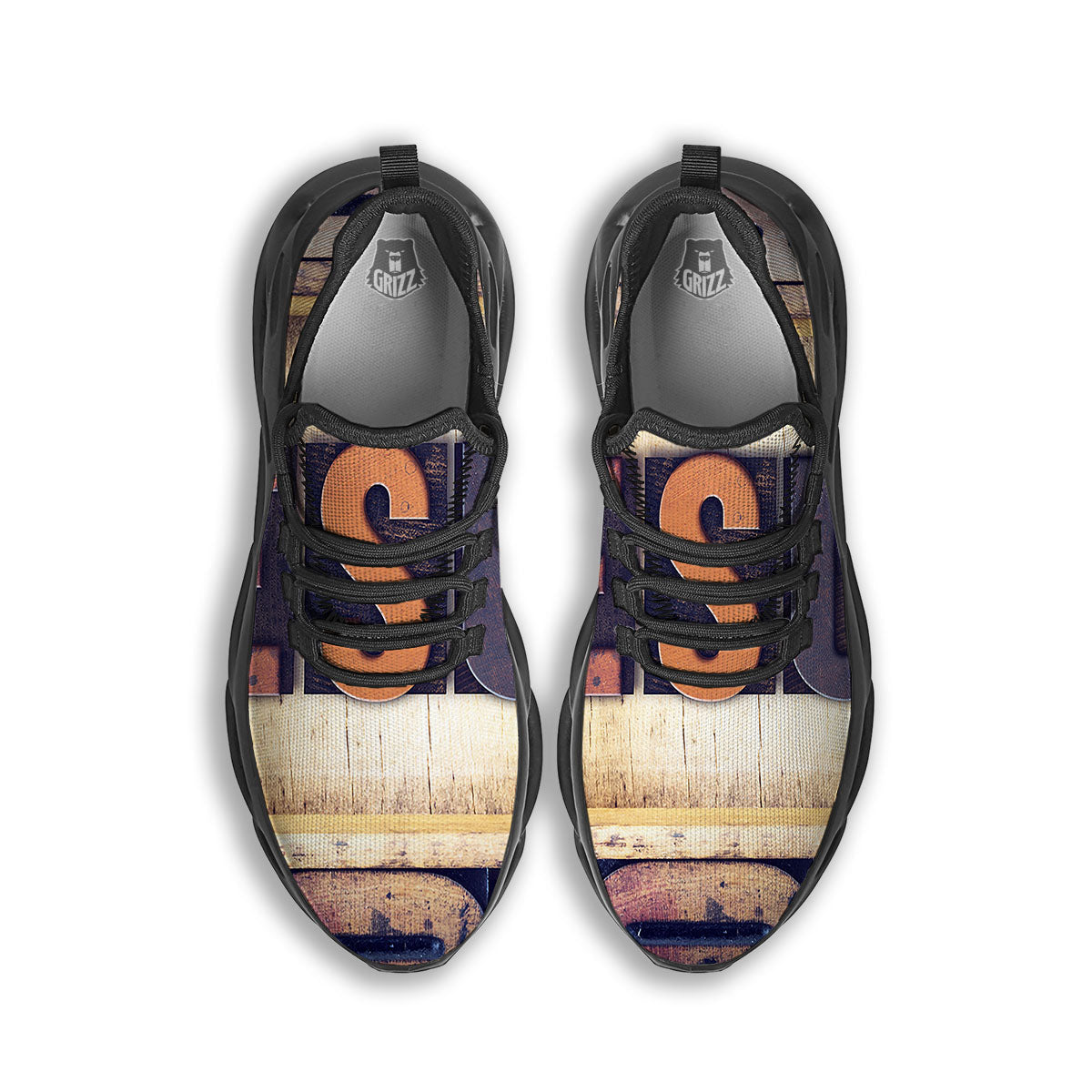 Religious Jesus Words Print Black Running Shoes-grizzshop