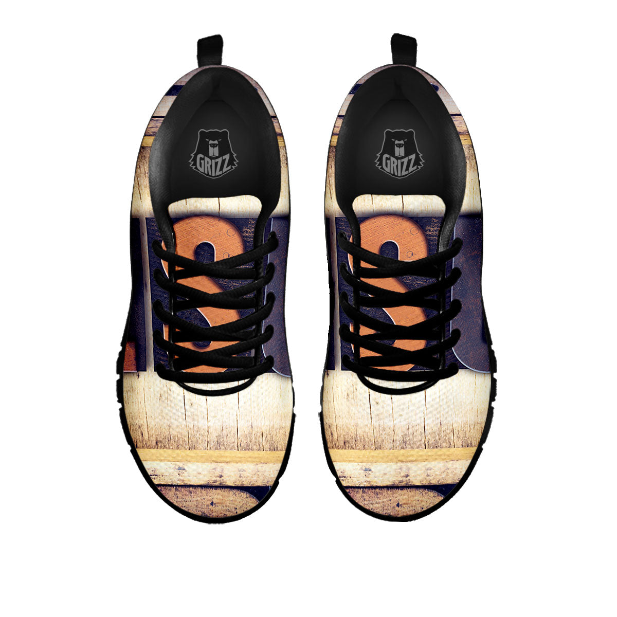 Religious Jesus Words Print Black Sneaker-grizzshop