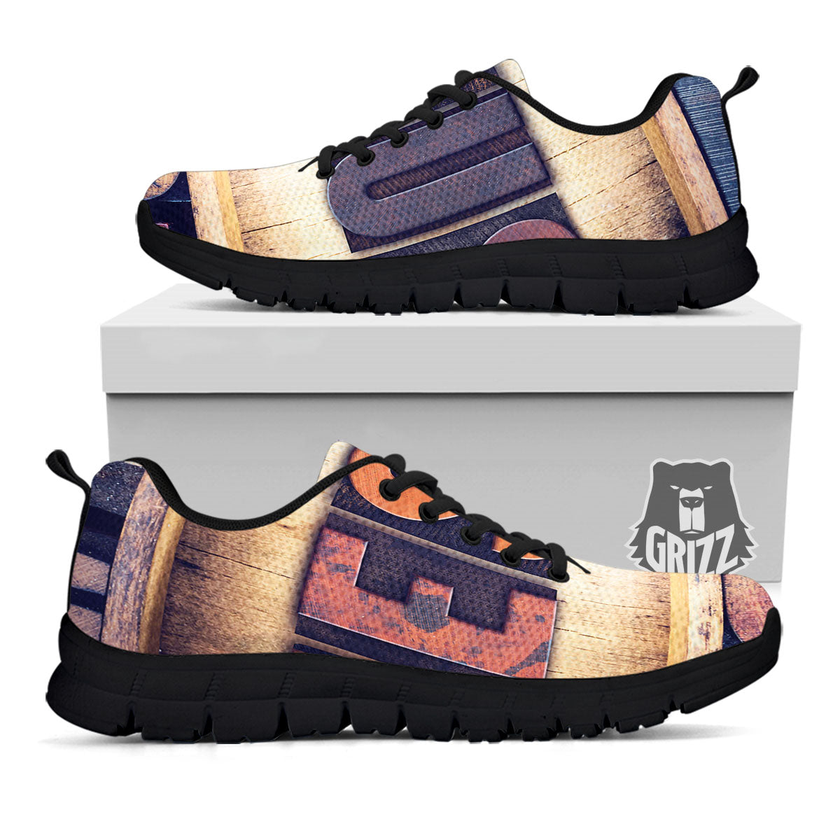 Religious Jesus Words Print Black Sneaker-grizzshop