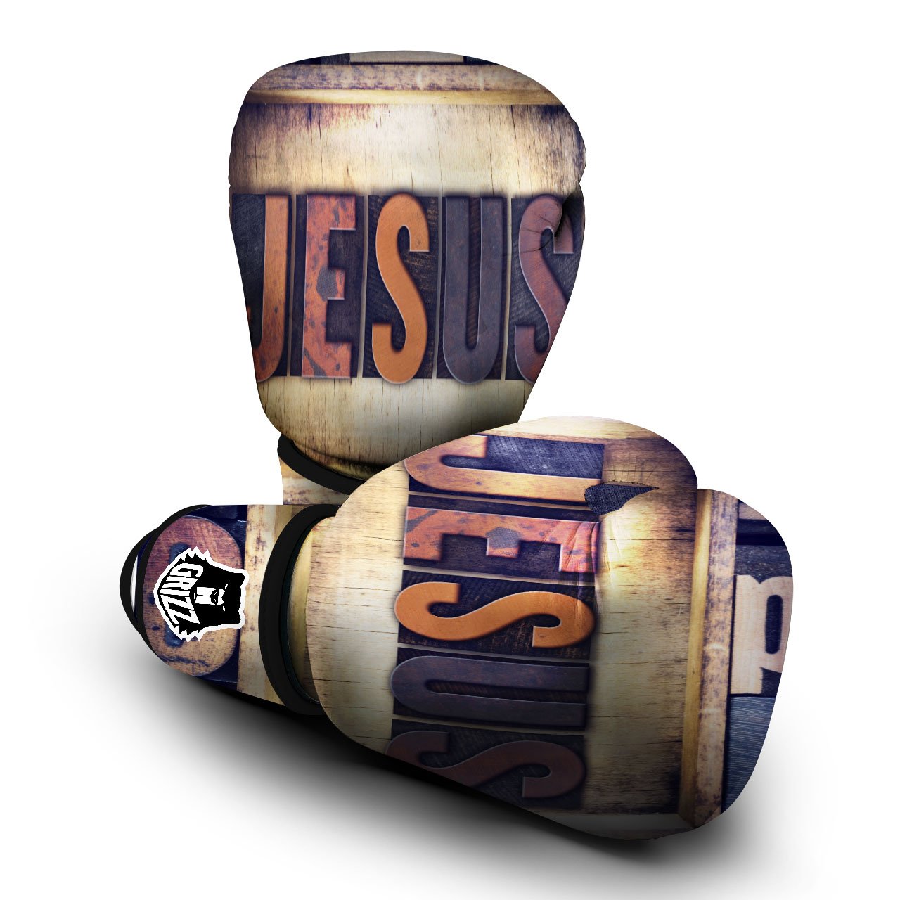 Religious Jesus Words Print Boxing Gloves-grizzshop