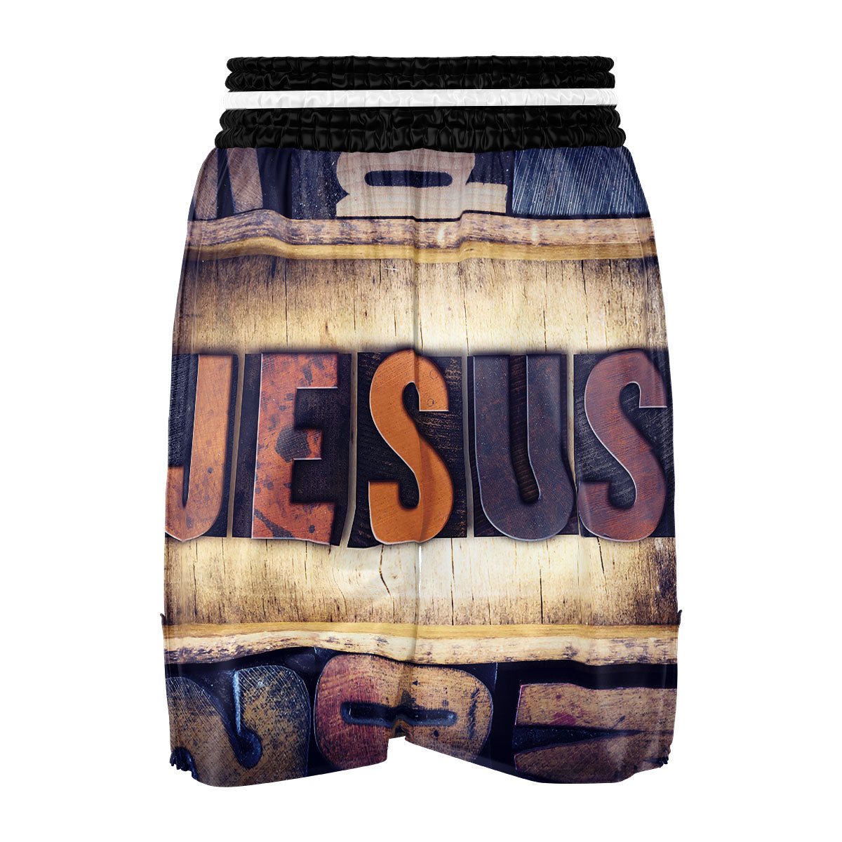 Religious Jesus Words Print Boxing Shorts-grizzshop