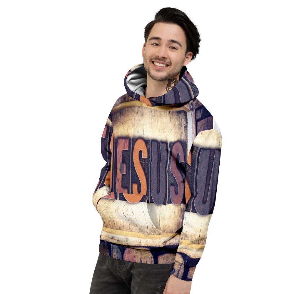 Religious Jesus Words Print Men's Hoodie-grizzshop