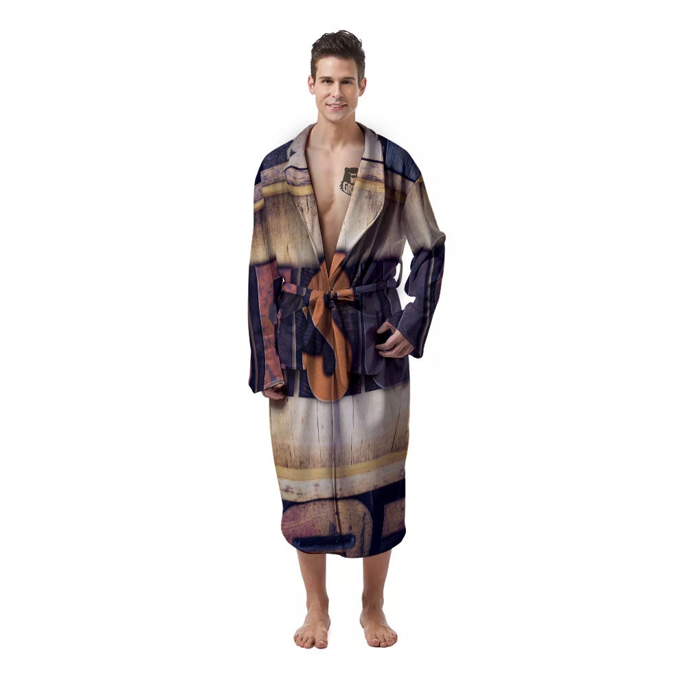 Religious Jesus Words Print Men's Robe-grizzshop