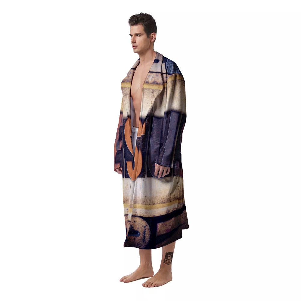 Religious Jesus Words Print Men's Robe-grizzshop
