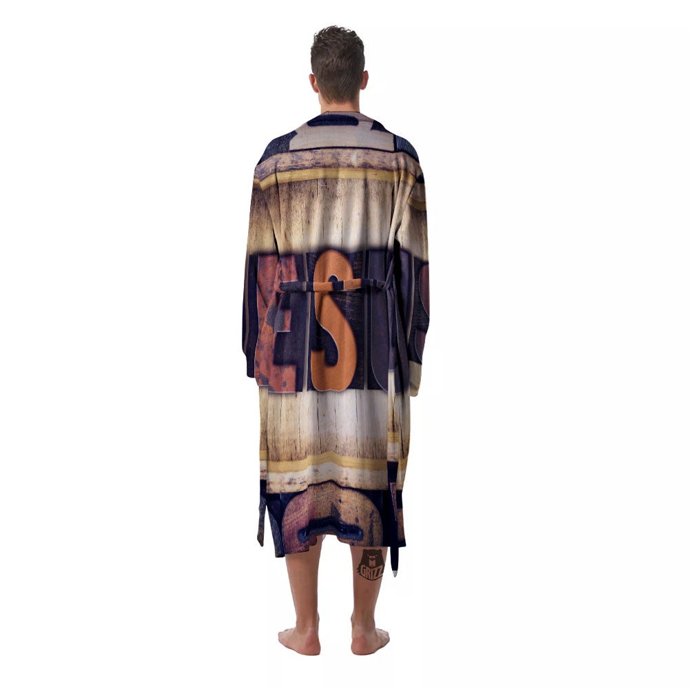 Religious Jesus Words Print Men's Robe-grizzshop
