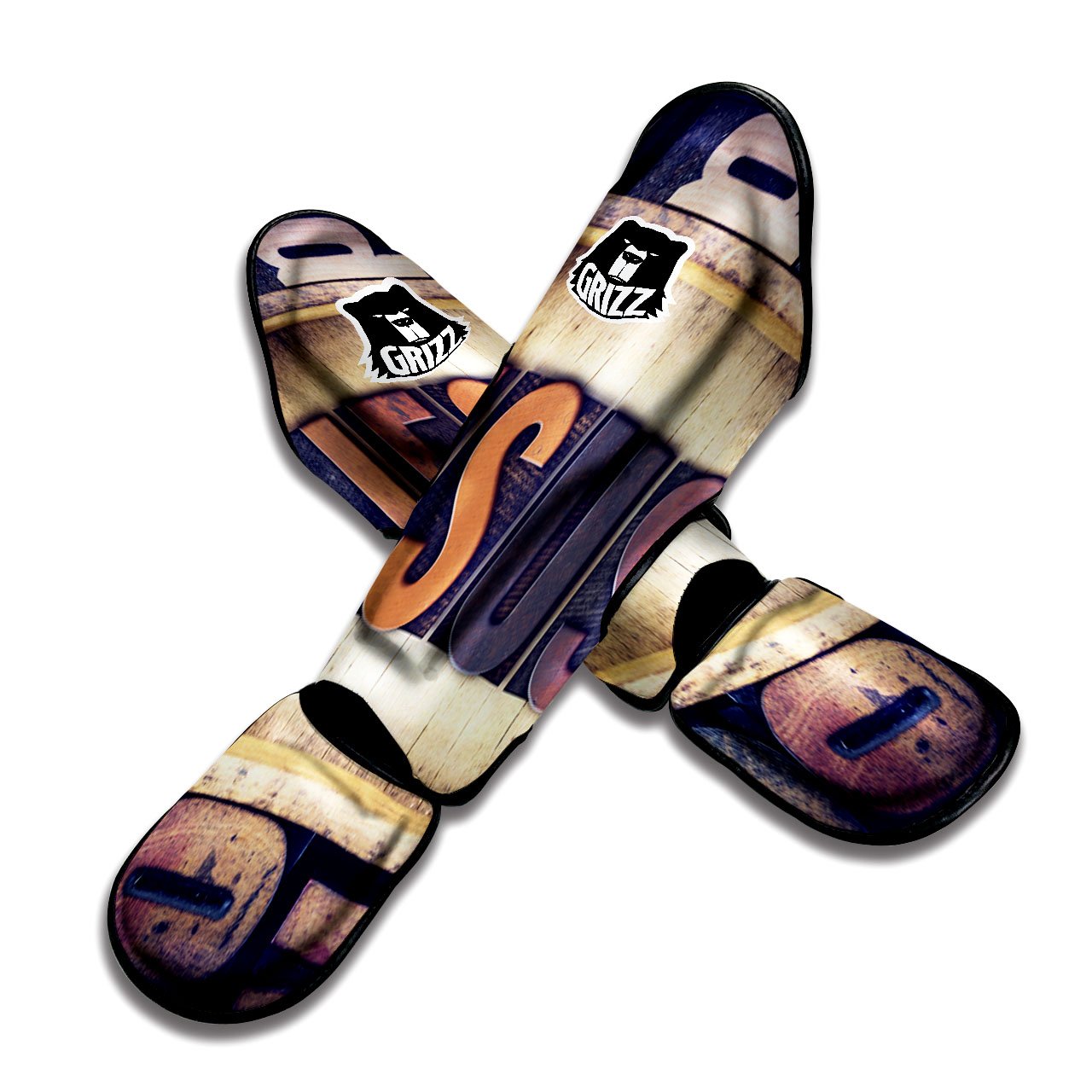 Religious Jesus Words Print Muay Thai Shin Guards-grizzshop