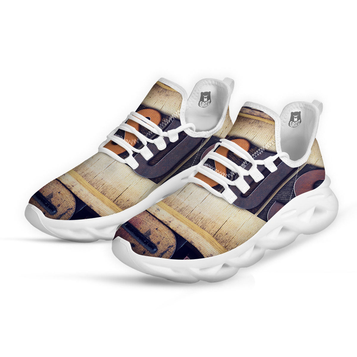 Religious Jesus Words Print White Running Shoes-grizzshop