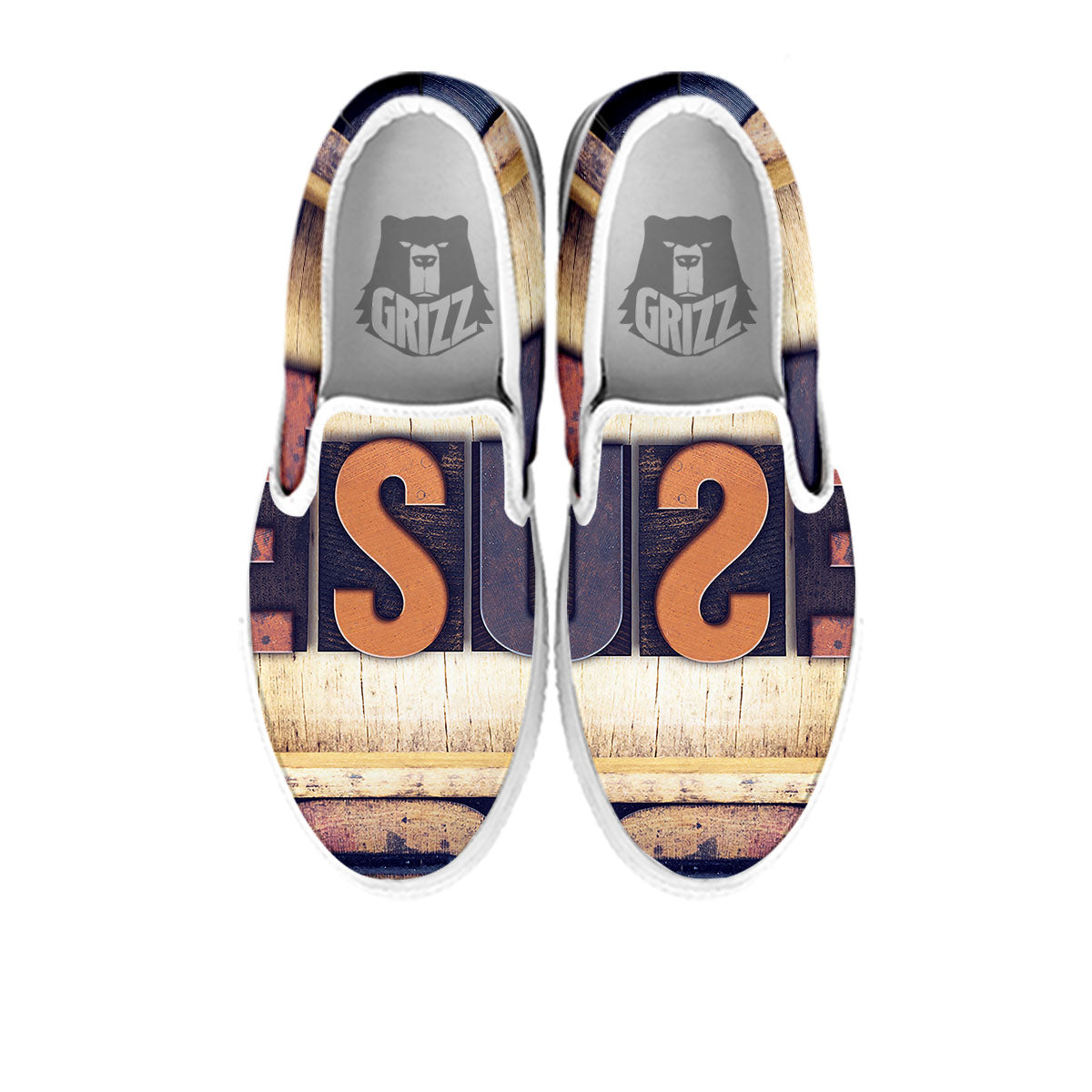 Religious Jesus Words Print White Slip On Shoes-grizzshop