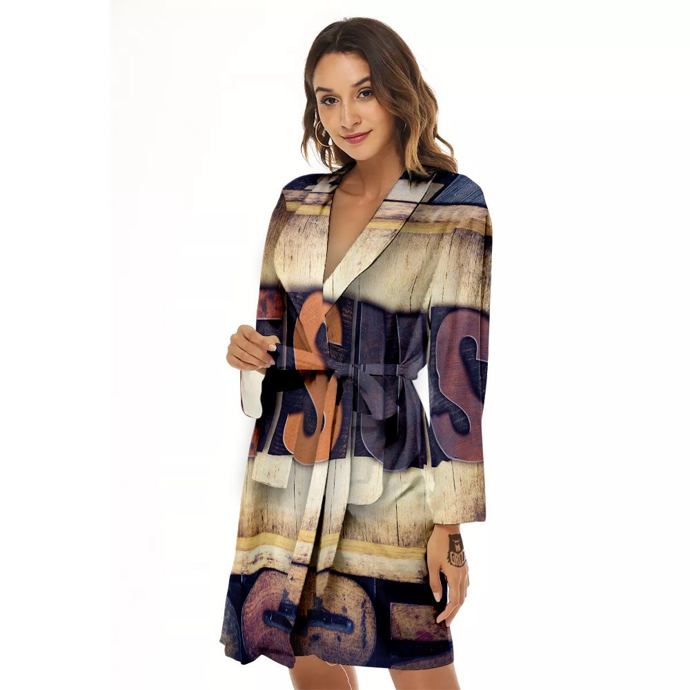 Religious Jesus Words Print Women's Robe-grizzshop