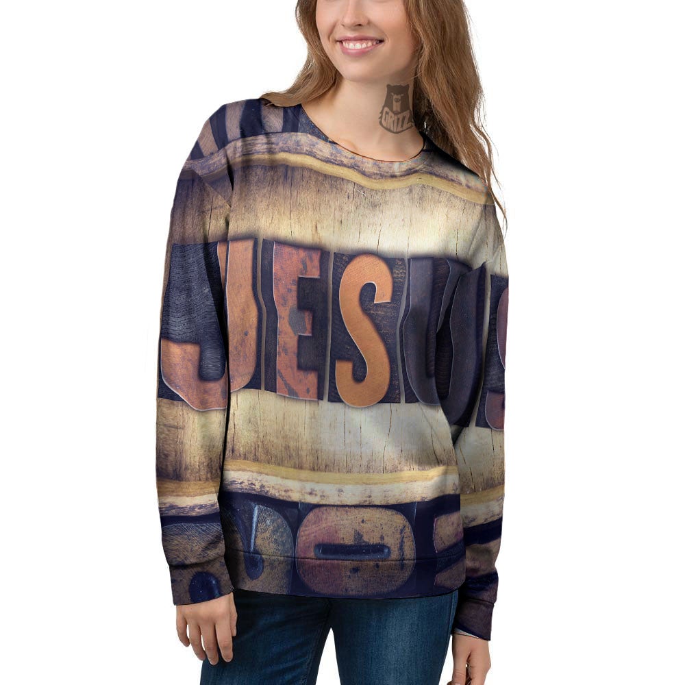Religious Jesus Words Print Women's Sweatshirt-grizzshop