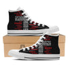 Religious Words Christian Cross Print White High Top Shoes-grizzshop