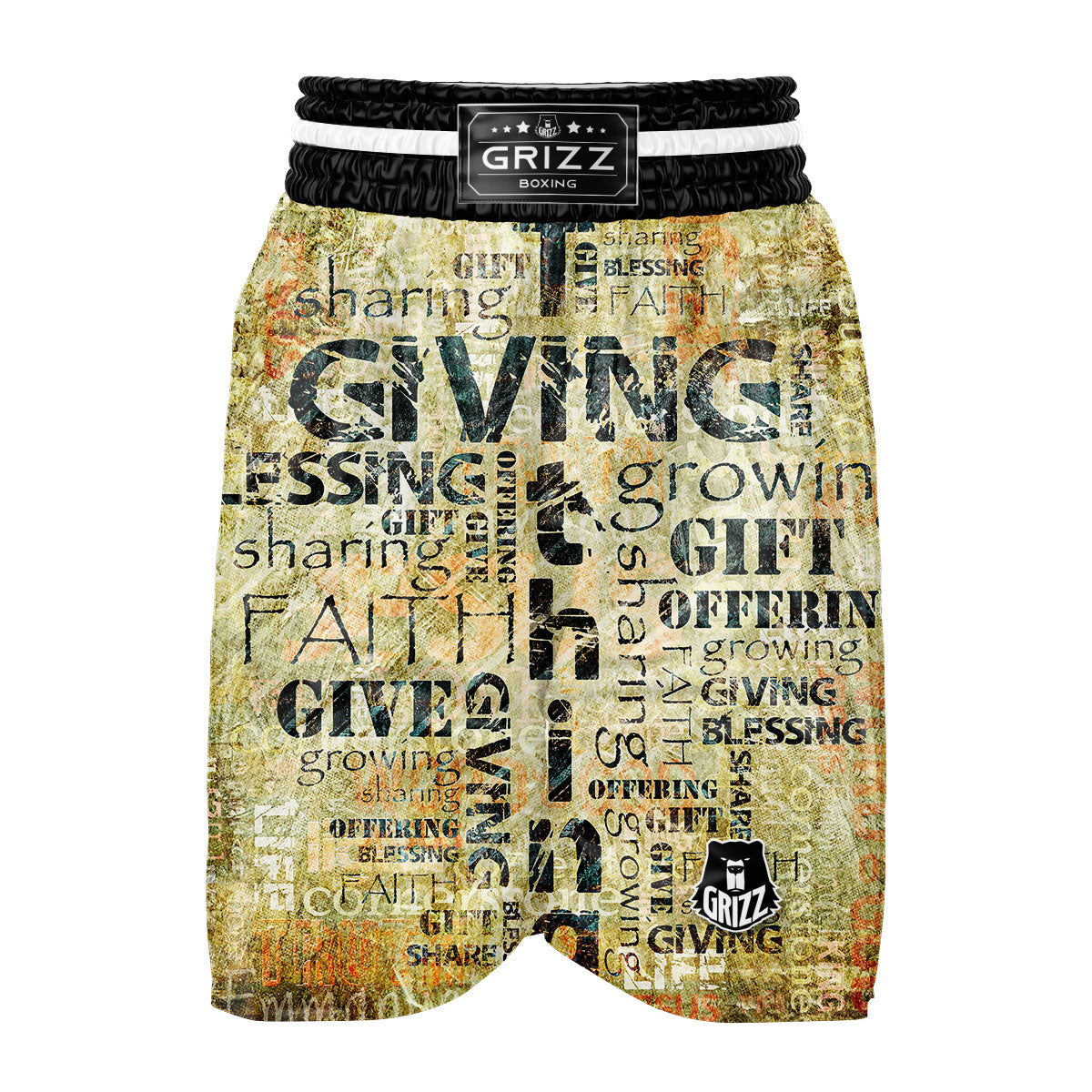 Religious Words Tithing And Giving Print Boxing Shorts-grizzshop