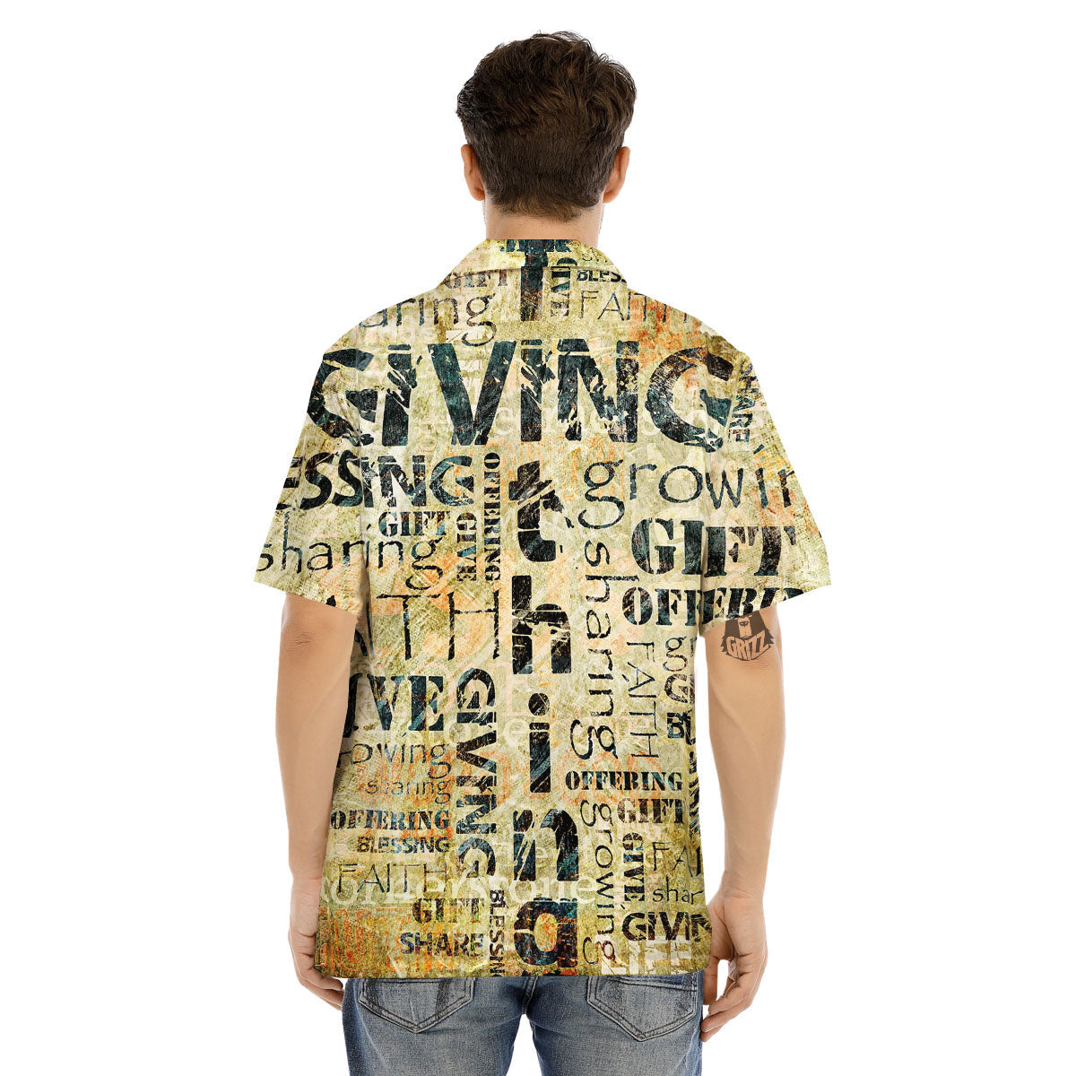 Religious Words Tithing And Giving Print Men's Hawaiian Shirt-grizzshop