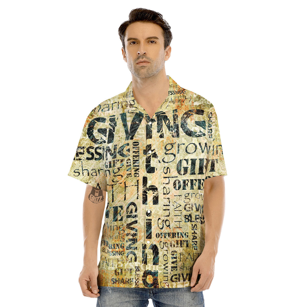 Religious Words Tithing And Giving Print Men's Hawaiian Shirt-grizzshop