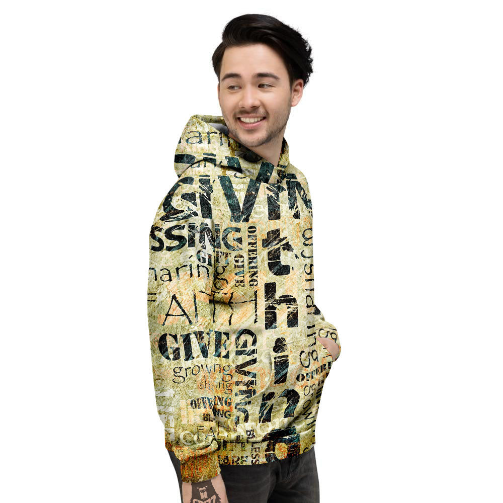 Religious Words Tithing And Giving Print Men's Hoodie-grizzshop