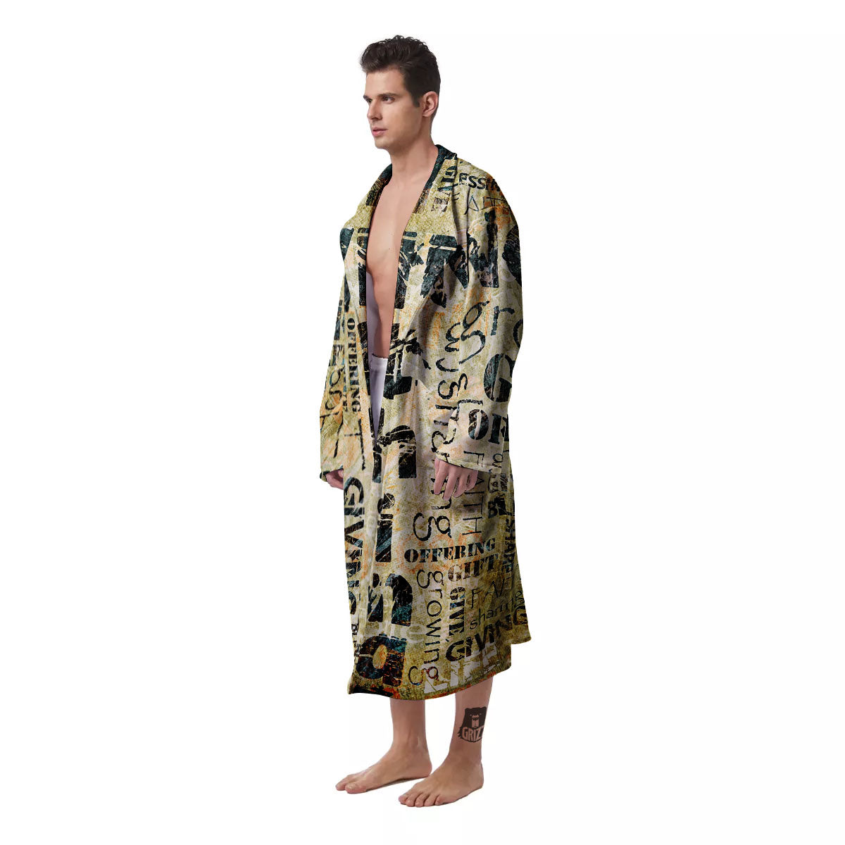 Religious Words Tithing And Giving Print Men's Robe-grizzshop