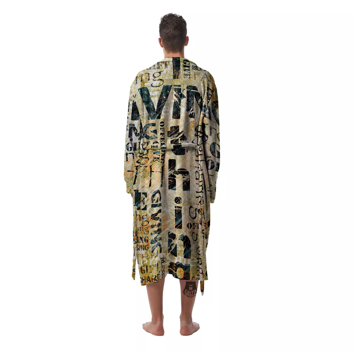 Religious Words Tithing And Giving Print Men's Robe-grizzshop
