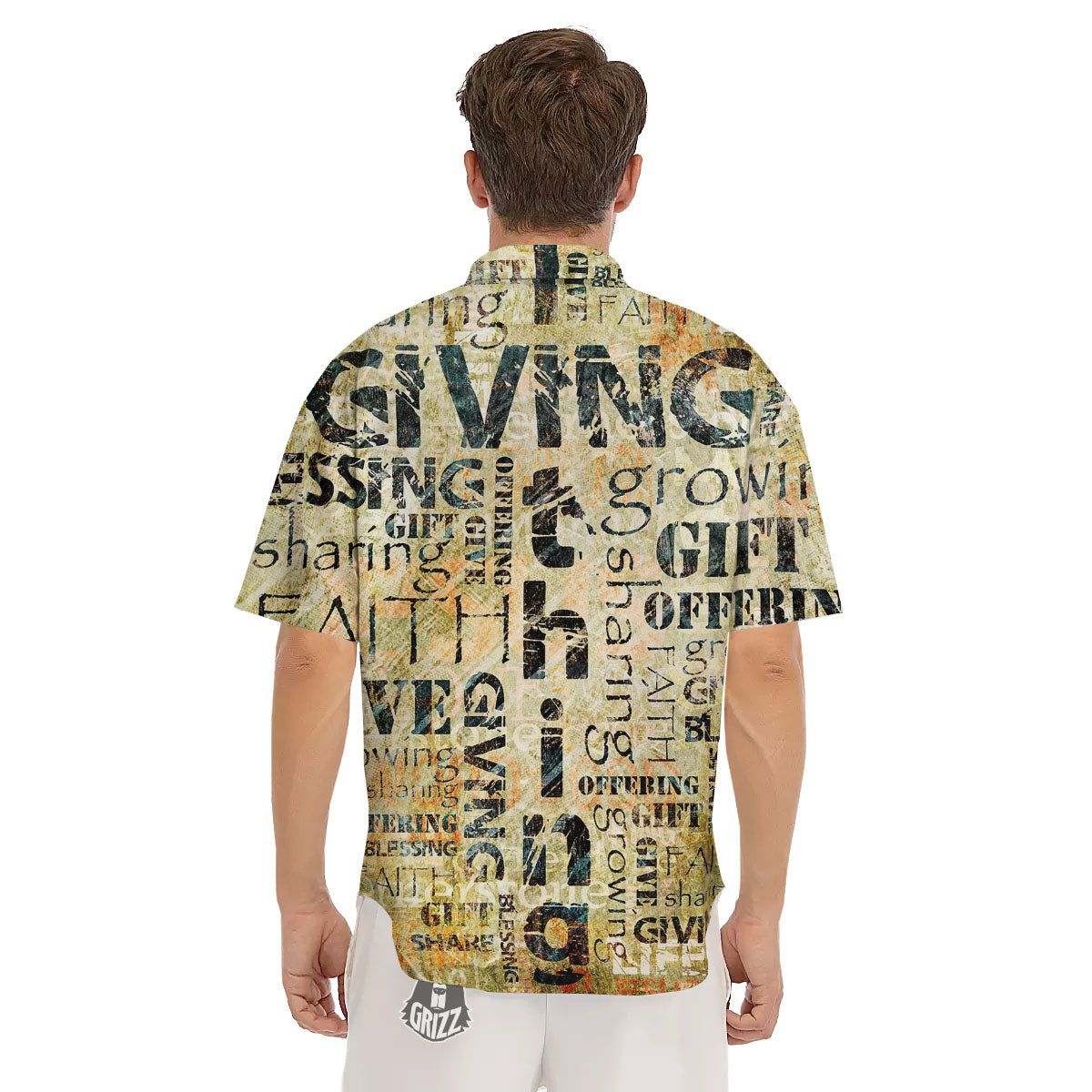 Religious Words Tithing And Giving Print Men's Short Sleeve Shirts-grizzshop