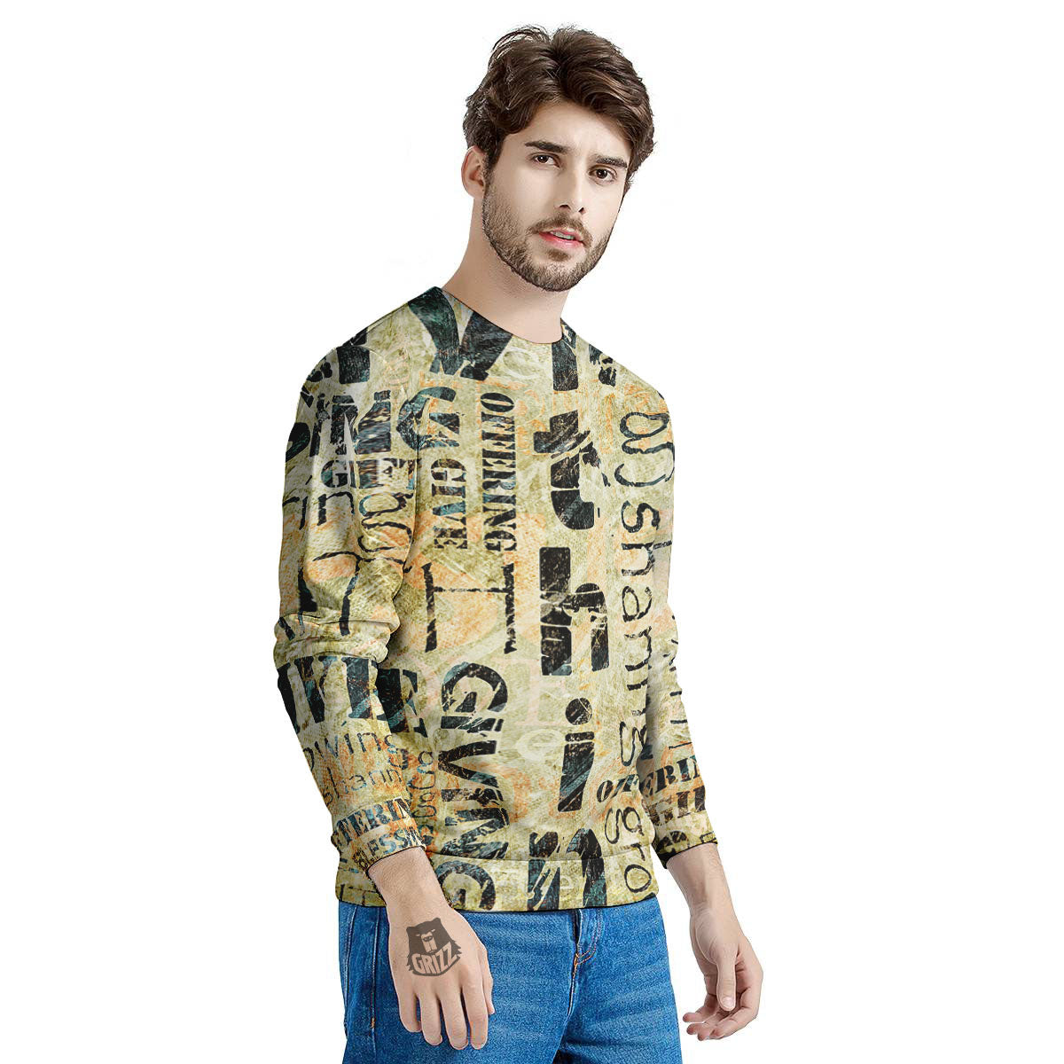 Religious Words Tithing And Giving Print Men's Sweatshirt-grizzshop