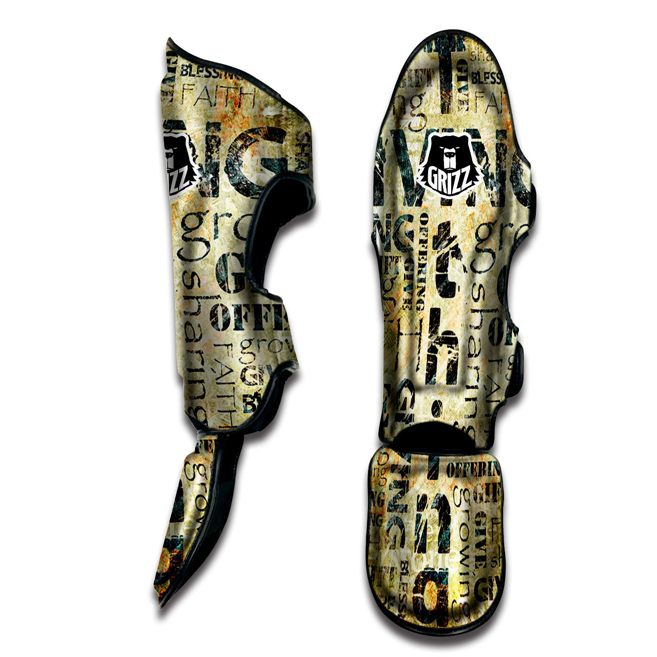 Religious Words Tithing And Giving Print Muay Thai Shin Guards-grizzshop