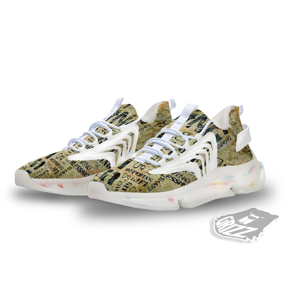Religious Words Tithing And Giving Print White Gym Shoes-grizzshop