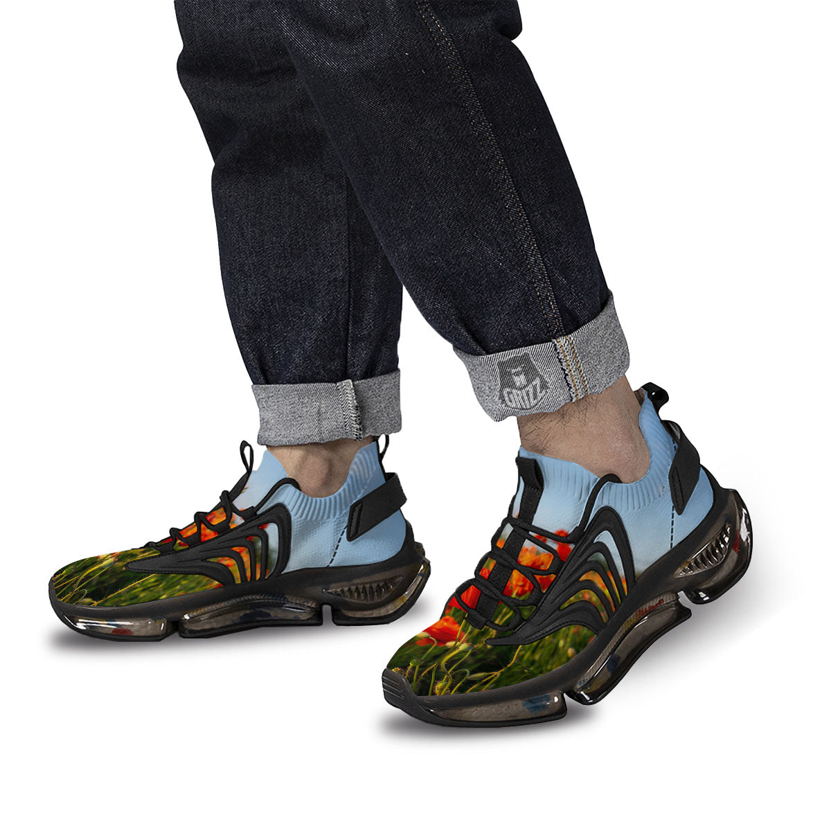 Remembrance Poppy Day Print Black Gym Shoes-grizzshop