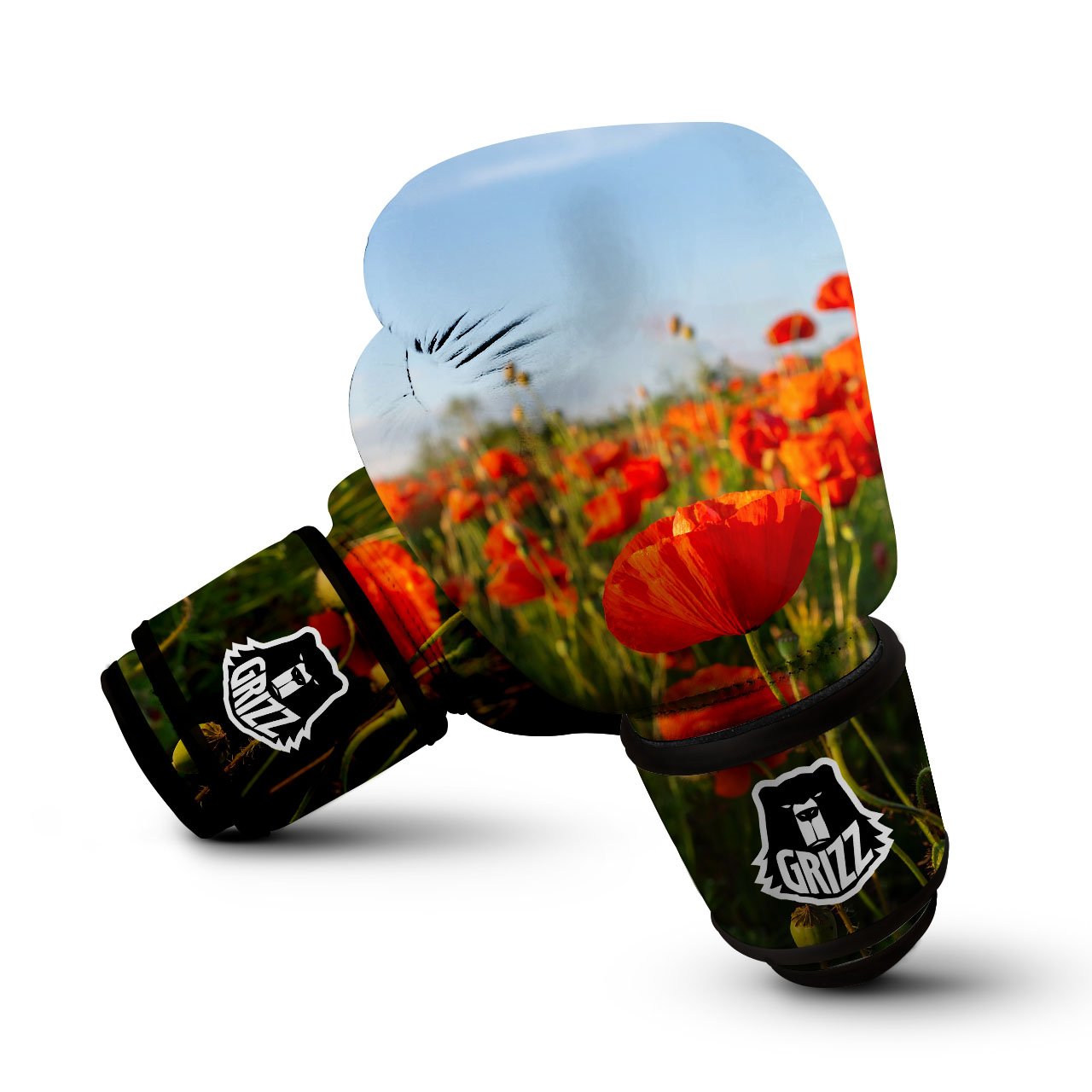 Remembrance Poppy Day Print Boxing Gloves-grizzshop