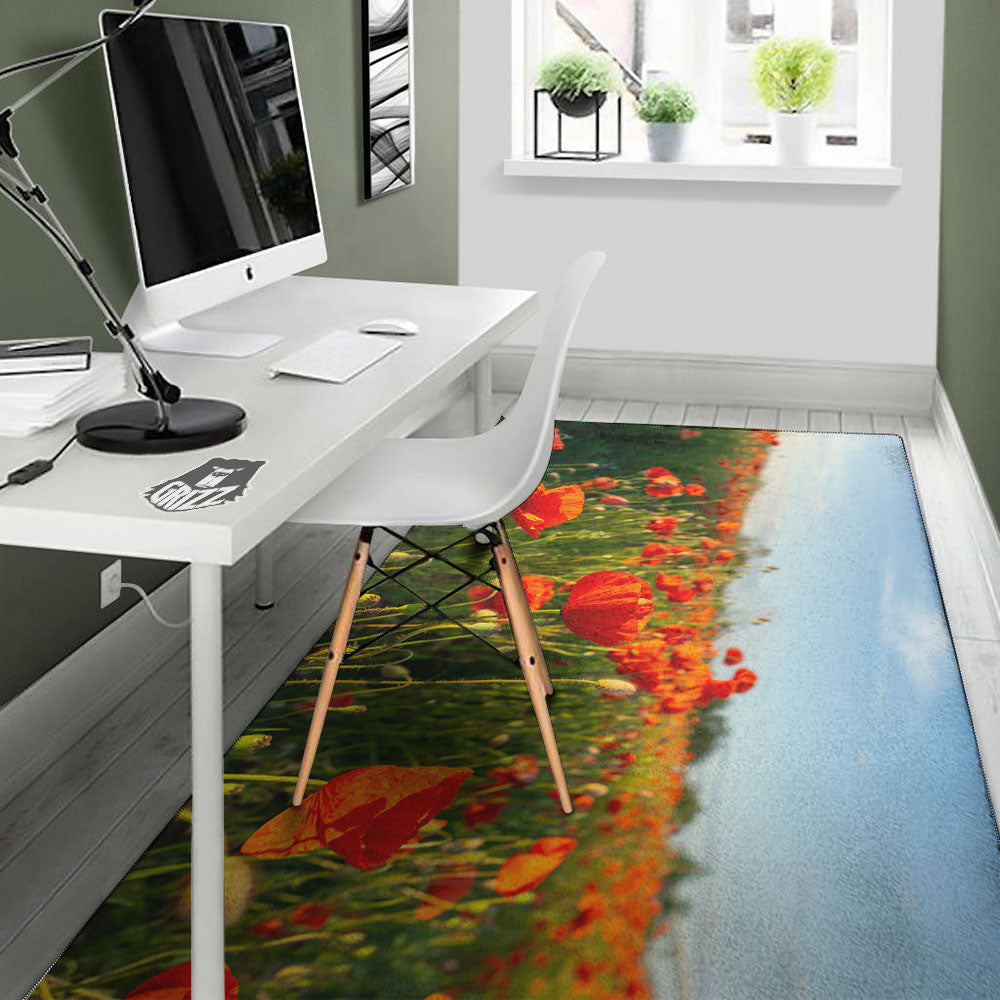 Remembrance Poppy Day Print Floor Mat-grizzshop