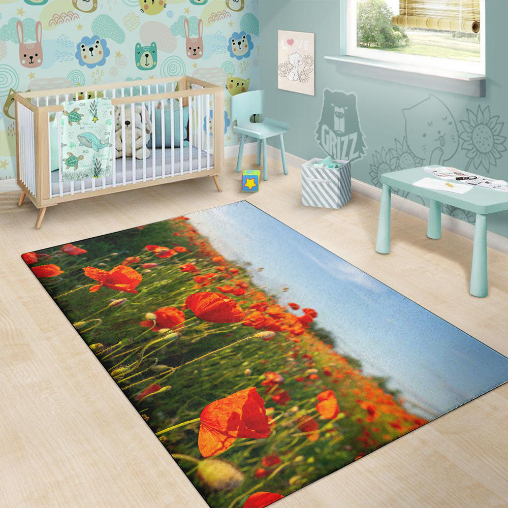 Remembrance Poppy Day Print Floor Mat-grizzshop