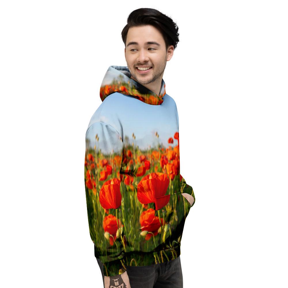 Remembrance Poppy Day Print Men's Hoodie-grizzshop