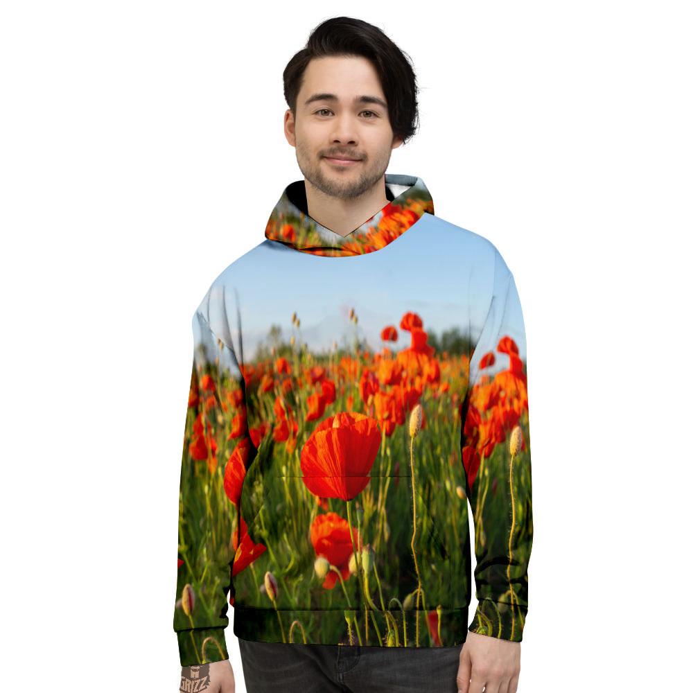 Remembrance Poppy Day Print Men's Hoodie-grizzshop