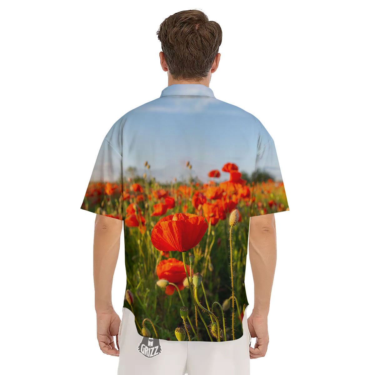 Remembrance Poppy Day Print Men's Short Sleeve Shirts-grizzshop