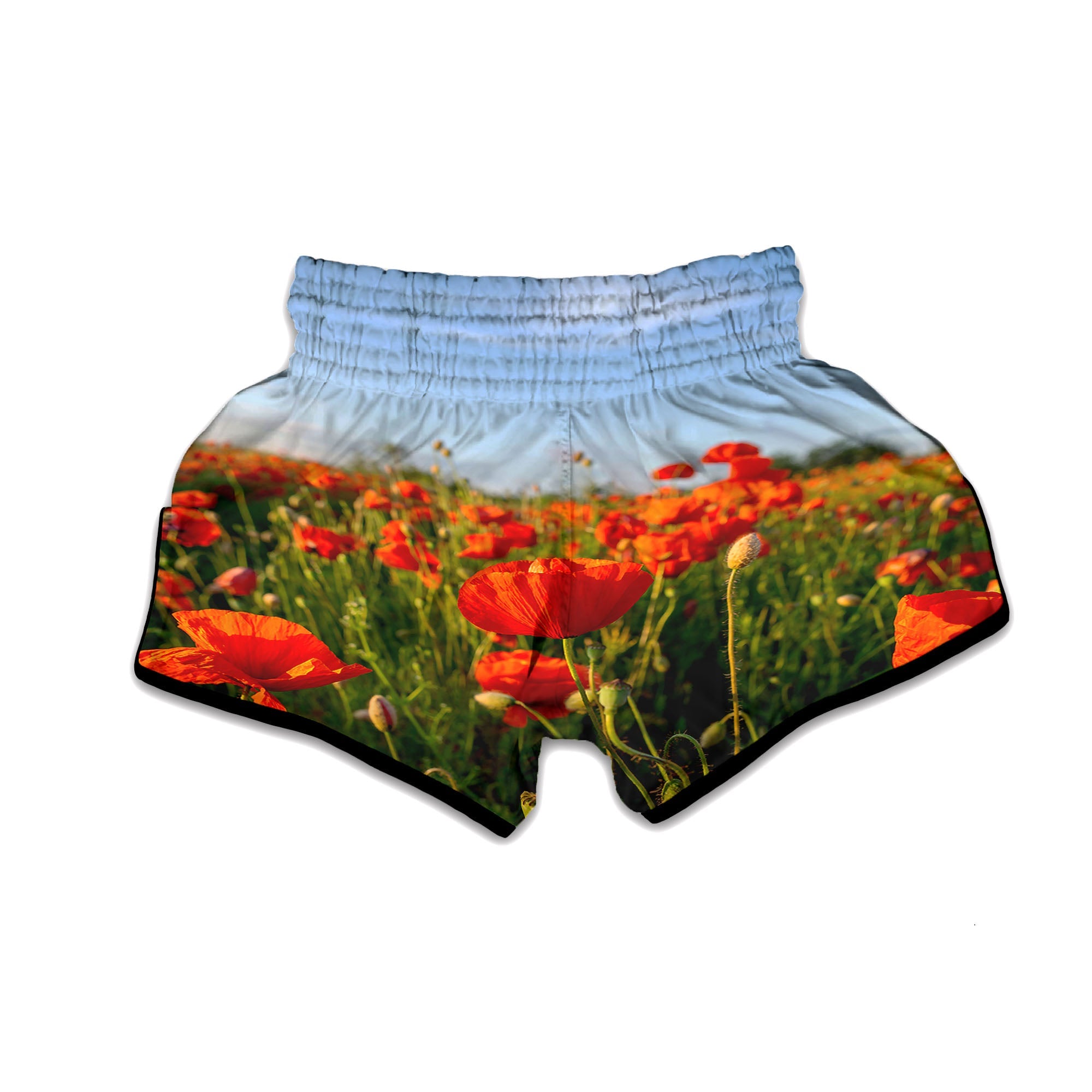 Remembrance Poppy Day Print Muay Thai Boxing Shorts-grizzshop
