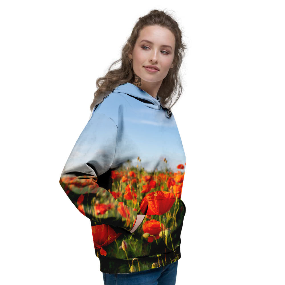 Remembrance Poppy Day Print Women's Hoodie-grizzshop