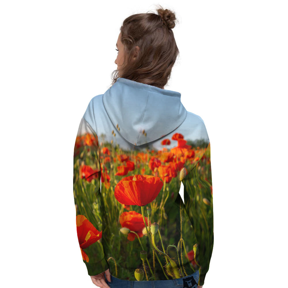 Remembrance Poppy Day Print Women's Hoodie-grizzshop