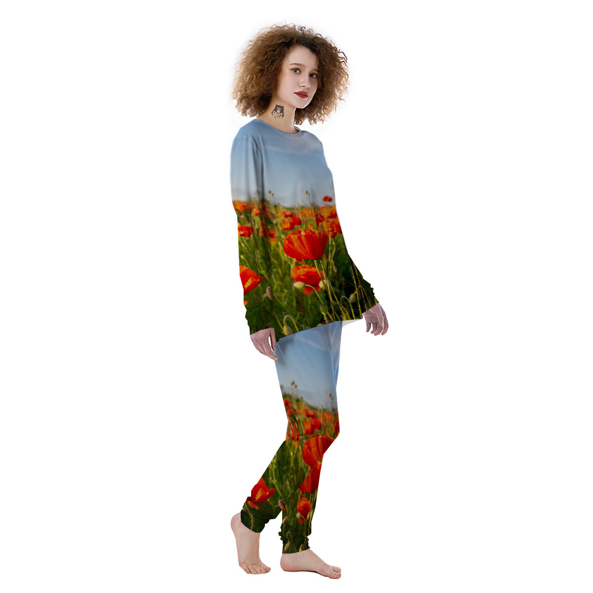Remembrance Poppy Day Print Women's Pajamas-grizzshop
