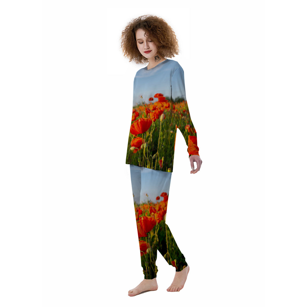 Remembrance Poppy Day Print Women's Pajamas-grizzshop