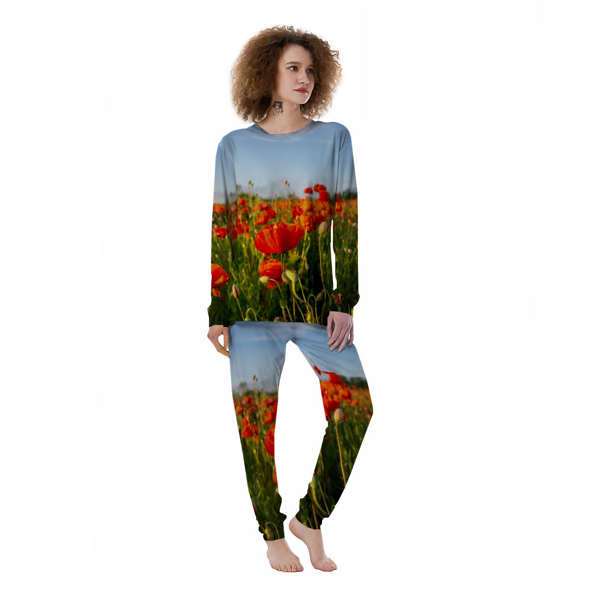Remembrance Poppy Day Print Women's Pajamas-grizzshop