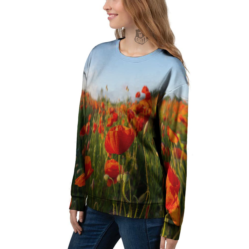 Remembrance Poppy Day Print Women's Sweatshirt-grizzshop